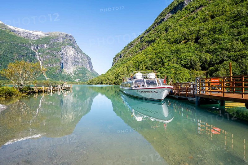 Excursion boat at lake Lovatnet