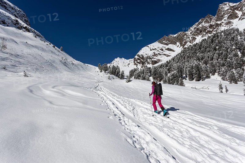 Lonely ski tourer
