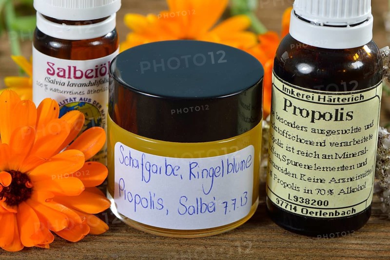 Production of yarrow and marigold ointment
