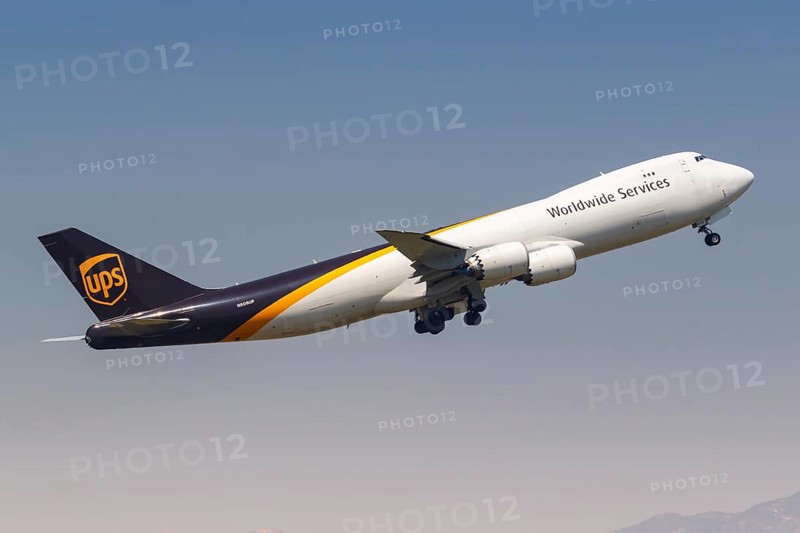 A UPS United Parcel Service Boeing 747-8F aircraft with registration number N608UP at Hong Kong Airport