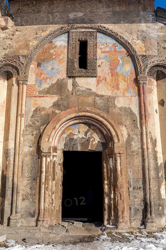Frescoes of Tigran Honents Church in Ani is a ruined medieval Armenian town