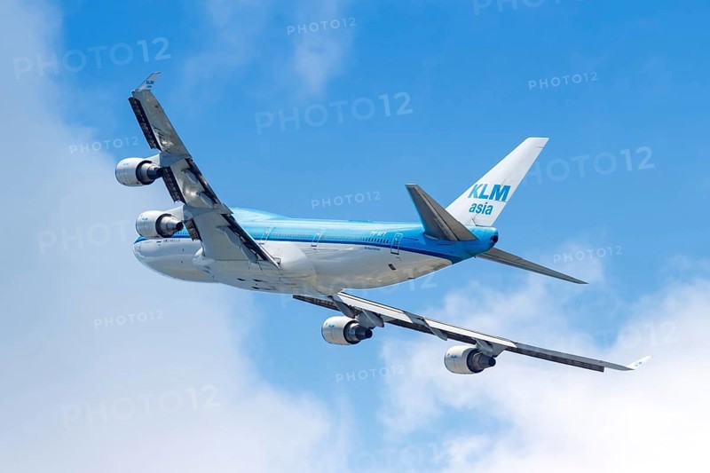 A KLM Asia Boeing 747-400 with the registration PH-BFY at Sint Maarten airport
