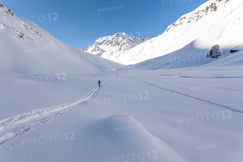 Lonely ski tourer
