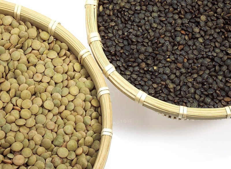 French lentils called Puy lentils and St. flour lentils