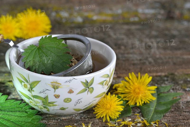 Cup of dandelion tea