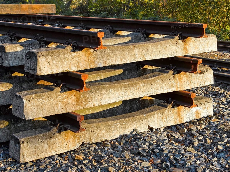 Old dismantled railway tracks