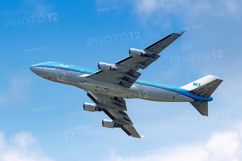 A KLM Asia Boeing 747-400 with the registration PH-BFY at Sint Maarten airport