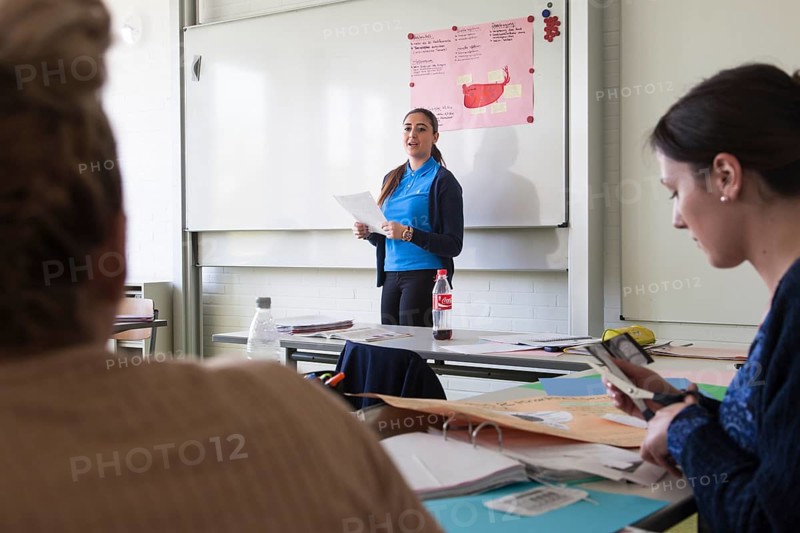 Presentation of a project by vocational school students