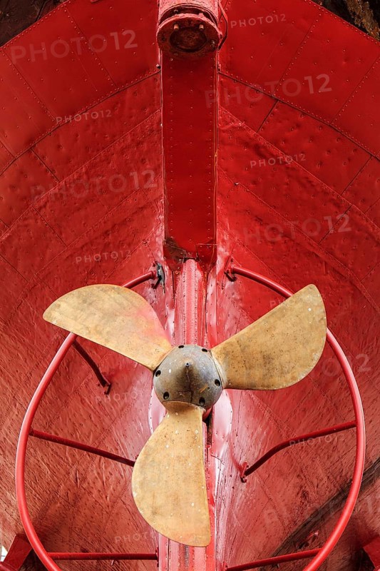 Propeller in dry dock