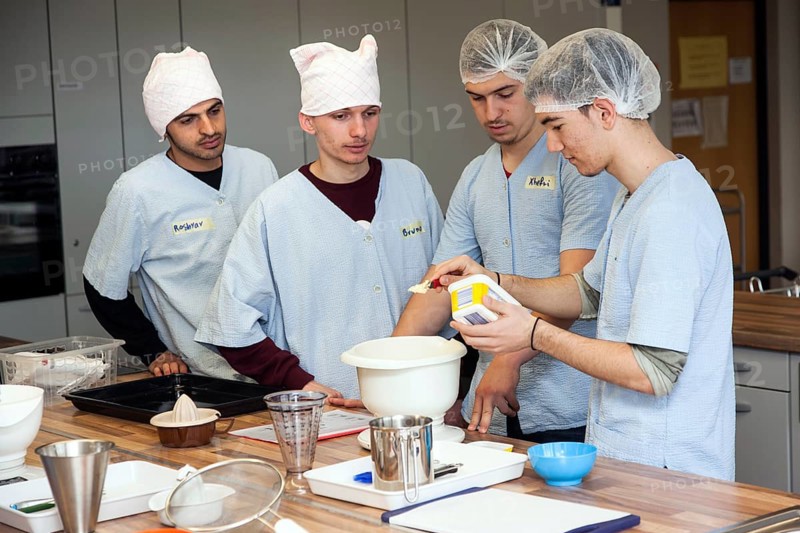 Baking in practical lessons in home economics