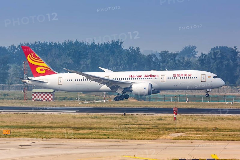 Boeing 787-9 Dreamliner aircraft of Hainan Airlines with registration number B-1540 at Beijing Airport