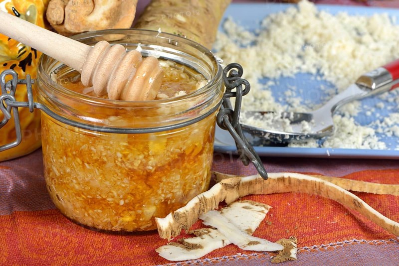 Production horseradish syrup