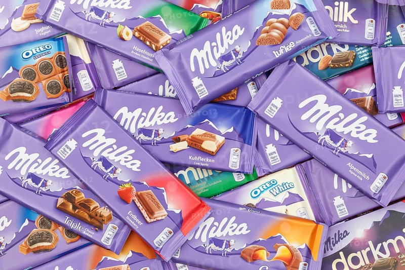 Milka chocolates different varieties wallpaper