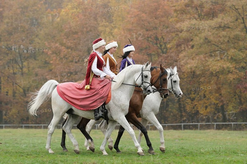 Female riders in historical costume