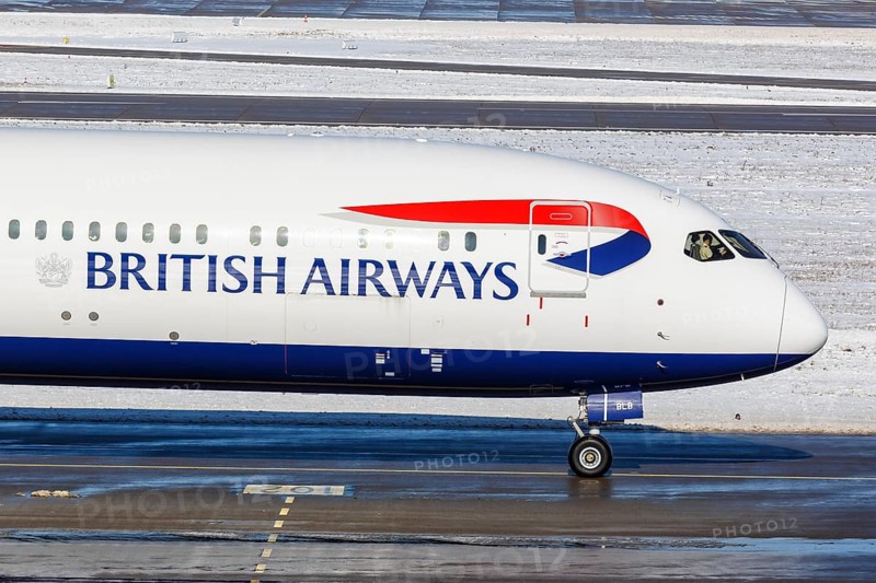 A British Airways Boeing 787-10 Dreamliner aircraft with registration G-ZBLB at Stuttgart Airport