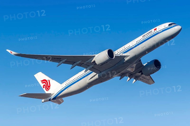 An Air China Airbus A350-900 with registration number B-1081 at Frankfurt Airport