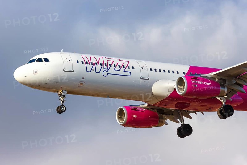 An Airbus A321 aircraft of Wizzair UK with registration G-WUKK at Tenerife South Airport