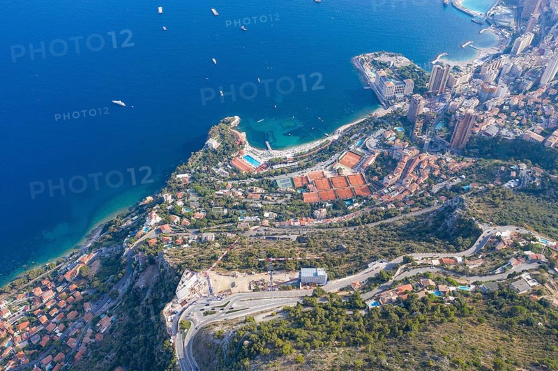 Aerial view western part of Roquebrune Cap Martin
