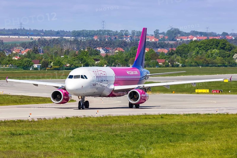 An Airbus A320 aircraft of Wizzair with registration number HA-LWN at Gdansk Lech Walesa Airport Gdansk