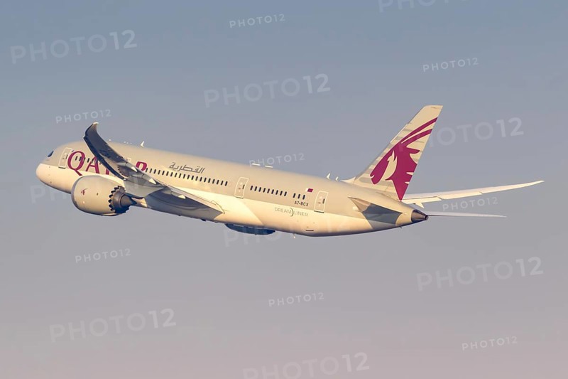 A Qatar Airways Boeing 787-8 Dreamliner aircraft with registration number A7-BCX at Malpensa airport in Milan