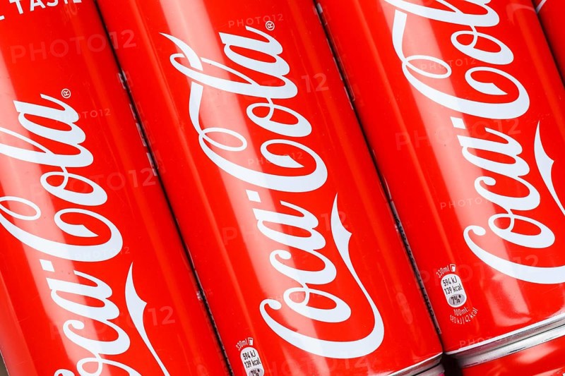 Coca Cola Coca-Cola logo lemonade soft drink drink in can background in Germany