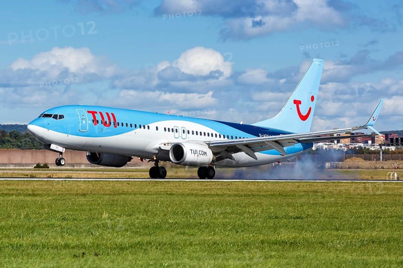 A TUI Boeing 737-800 with registration D-ATYJ at Stuttgart Airport