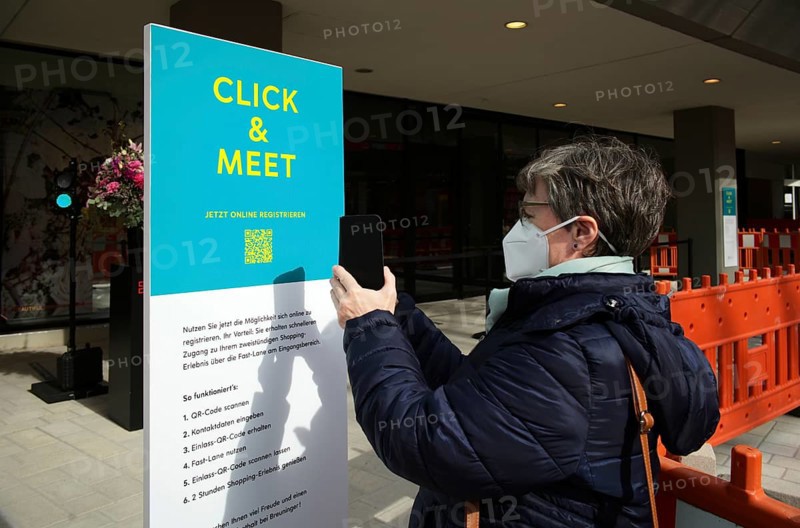 Customer scans QR code