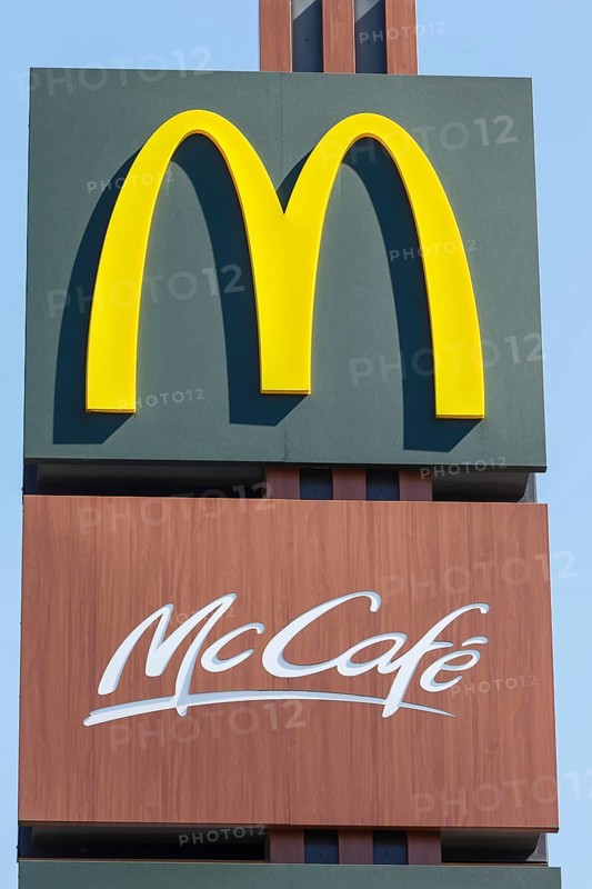McDonalds Logo Symbol Sign McDonald's McCafe Cafe Restaurant Mc Donald's Mc Donalds in Germany