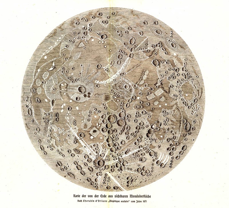 Map of the lunar surface visible from the earth