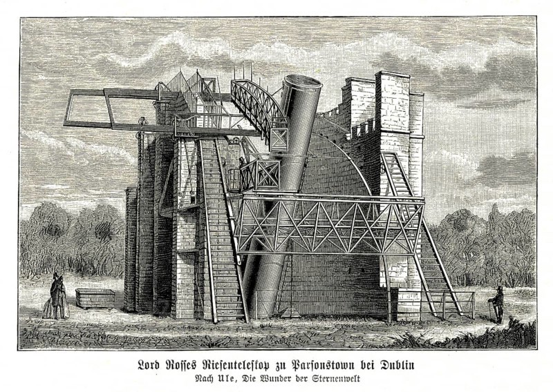 Lord Rosses giant telescope at Parsonstown near Dublin