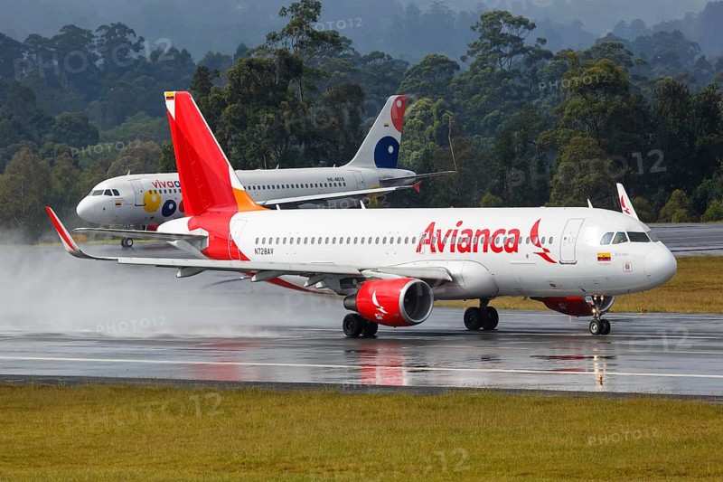 An Avianca Airbus A320 aircraft with registration N728AV at Medellin Rionegro Airport