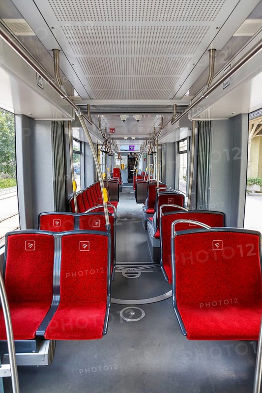 Interior of the Stubaitalbahn Innsbruck tramway tramway local traffic in Fulpmes