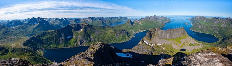 Mountain panorama from the top of Grytetippen