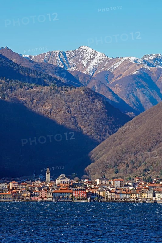 Cannobio on the shore of Lake Maggiore in winter