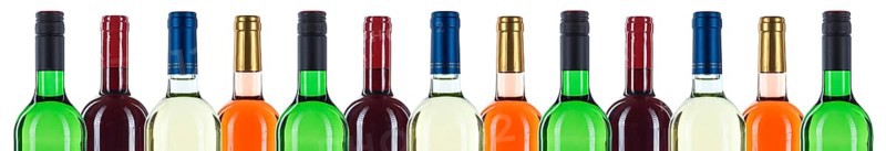 Wine bottles wine bottles bottle neck in a row banner red wine white wine exempted exemption