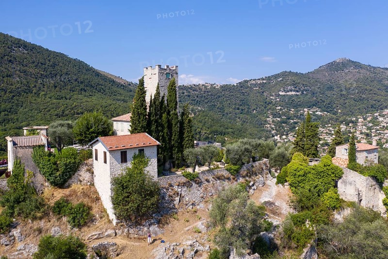 Aerial view Tourrette-Levens