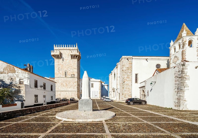 Historic square with the castle