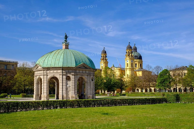 Diana Temple in Hofgarten and Theatine Church