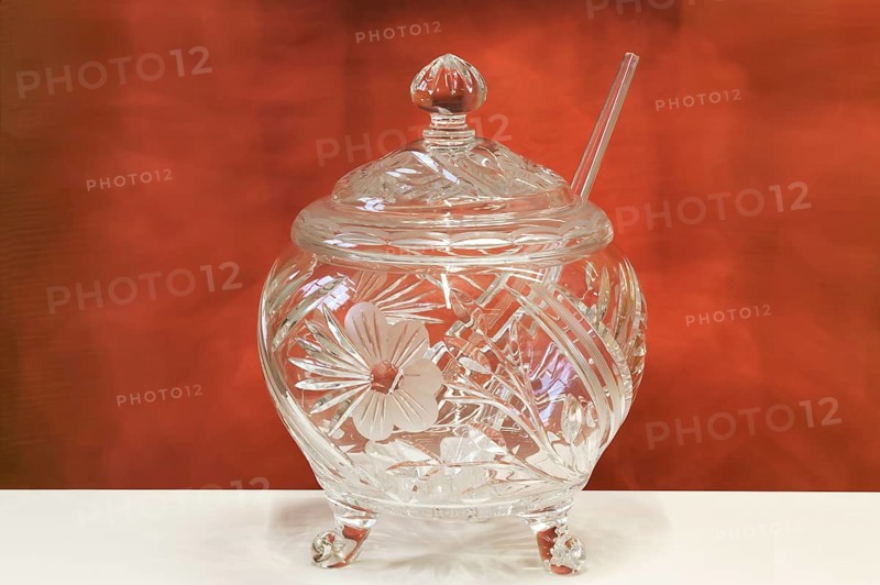 Glass punch bowl from the 1950s