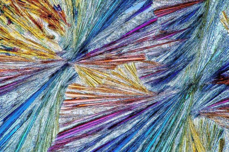 Tartaric acid crystallized