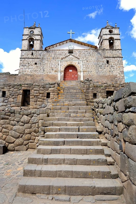 Inca Sun Temple with attached cathedral from the colonial period