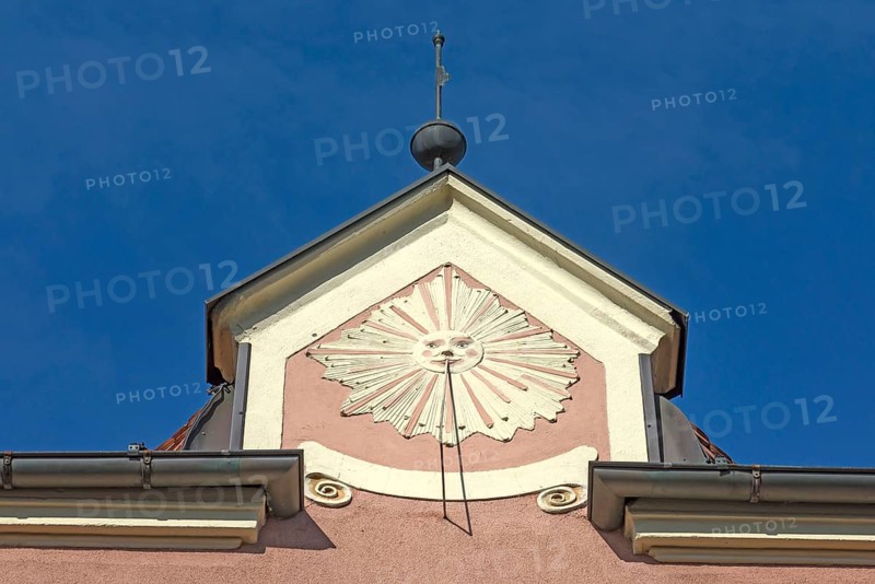 Sundial around 1900 on an art nouveau house