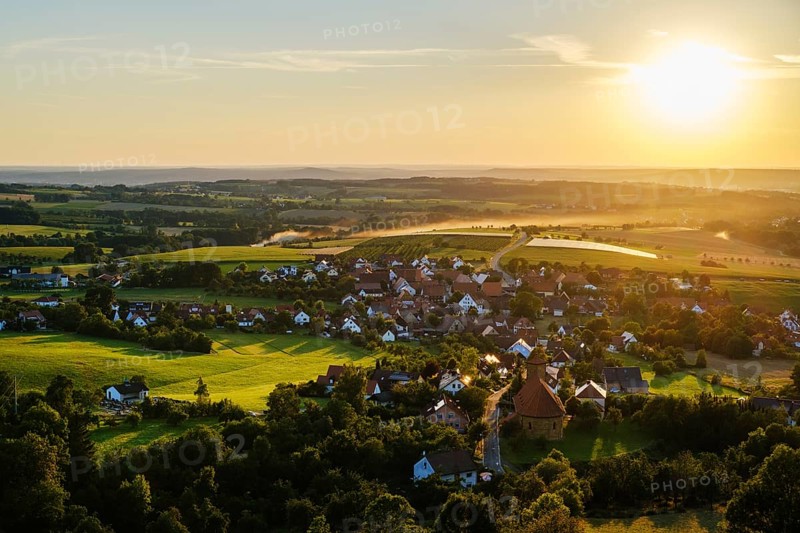 Village Weingarts in the evening light