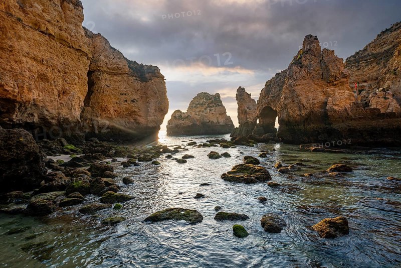 Rock formations in the sea