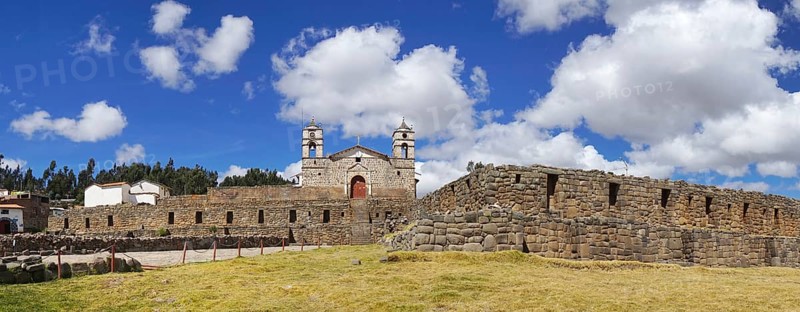 Inca sun temple with colonial church on top