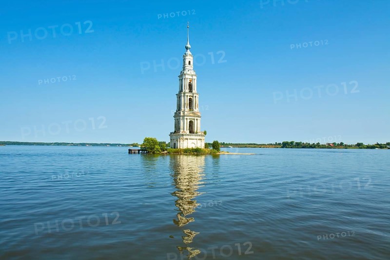 church tower of submerged Saint Nicholas cathedral
