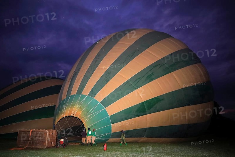 Hot air balloon being filled
