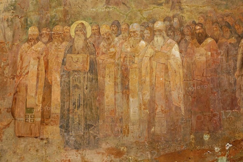 Fresco in front of the Kiev Cave Monastery or Holy Assumption Monastery