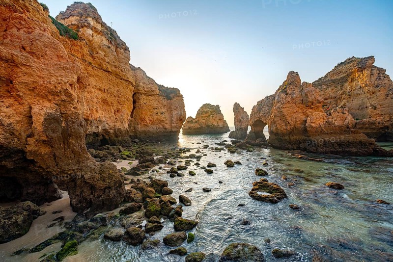 Rock formations in the sea