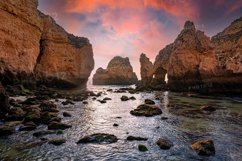 Rock formations in the sea
